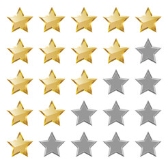 5 star rating icon design 