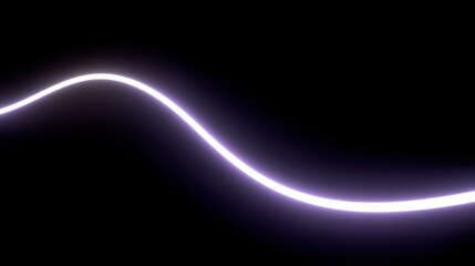 Fototapeta premium Neon Rope Silhouette Looping Mid Air Motion Abstract Design with Soft Glow and Dark Background