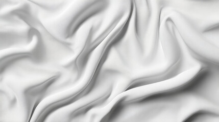 Fototapeta premium A close up shot of white fabric with soft folds and subtle shadows creating texture
