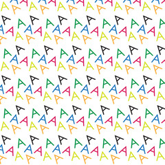 Letter A Grid Arrangement Design