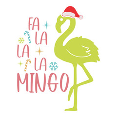 Fa La La La Mingo with Santa Flamingo