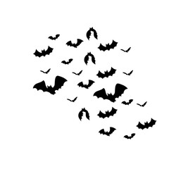 Fototapeta premium flying bats silhouettes