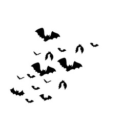 Fototapeta premium flying bats silhouettes