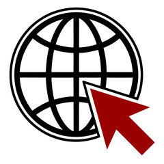 Global communication icon set for website language selection and internationalization