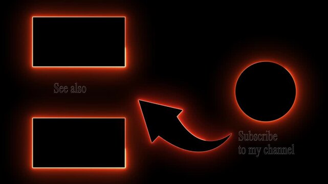 Thanks for watching, Youtube outro end card with neon blue color motion graphic 4k.