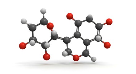 3D Molecular Model of a Complex Organic Chemical Compound