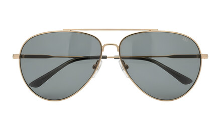 Gold Aviator Sunglasses with Grey Lenses