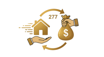 House and Money Exchange with Number 277
