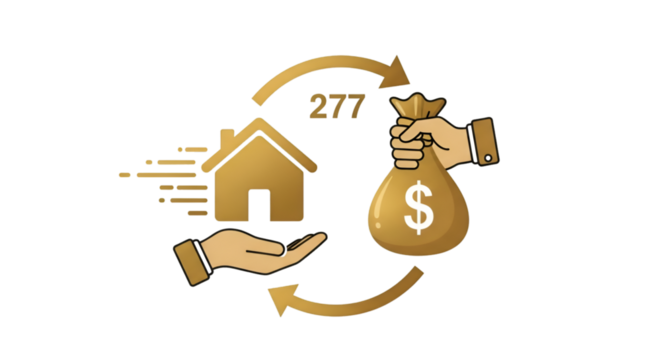 House and Money Exchange with Number 277