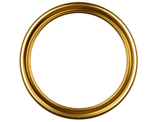 Elegant round gold frame with a smooth finish, perfect for showcasing artwork or photographs in style.