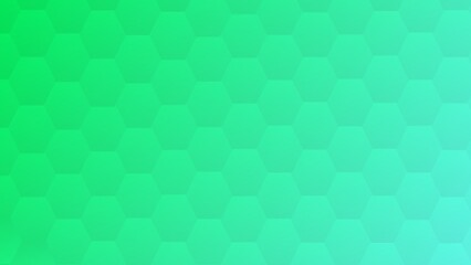 Gradient Hexagon Pattern. Abstract Green Blue Geometric Background