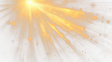 A vibrant pattern of flickering light rays glows brightly against a transparent background, illustrating the energy of a star