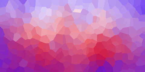 Abstract geometric mosaic pattern gradient background in purple pink and red hues with irregular polygon shapes