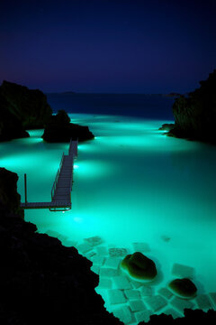 A Lagoon Glowing With Phosphorescent Tid