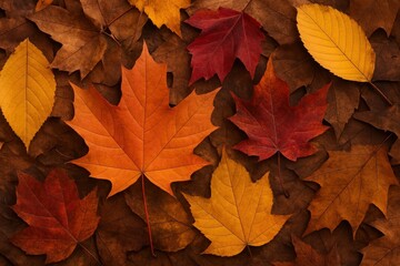 Colorful autumn leaves background.