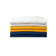 Stack of folded clothes isolated on transparent background