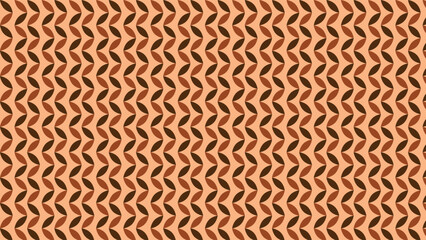 Fototapeta premium Modern abstract background featuring repeating wavy curved shapes in brown and beige, ideal for wallpapers, textile prints, digital graphics, packaging and creative projects