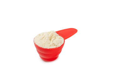 Protein powder.protein shake isolated on white background.Shaker bottle with protein.Food...