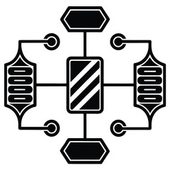 coding brackets vector on white background