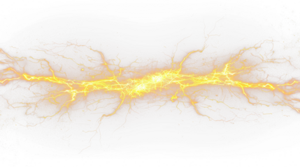 yellow lightning bolt strike PNG cut out, thunderstorm lightning