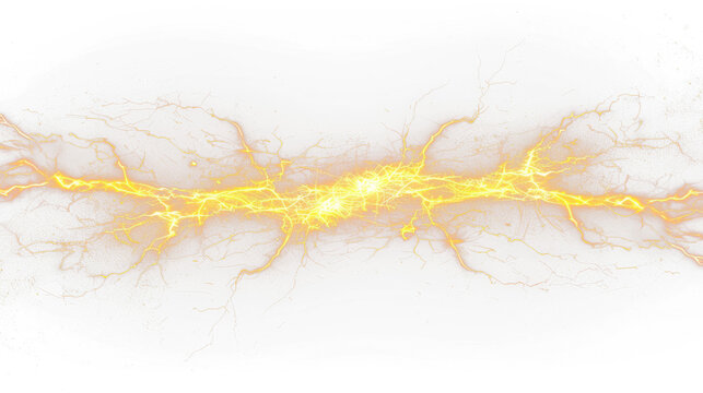 yellow lightning bolt strike PNG cut out, thunderstorm lightning