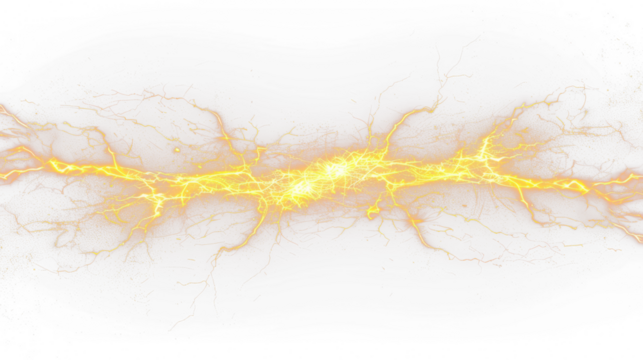 yellow lightning bolt strike PNG cut out, thunderstorm lightning