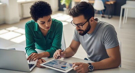 Two Young Ethnic Women Whisking Ingredients in a Bright Kitchen