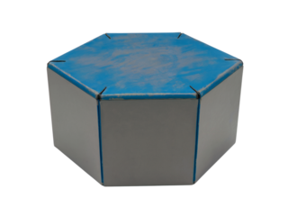 Hexagon box isolated on transparent background
