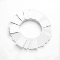 Naklejka premium A Circle of White Swatches Showing Subtle Shades and Tones of White