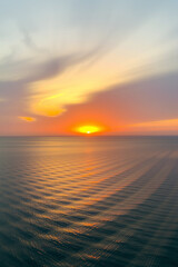 Golden Sunrise Over the Silent Ocean