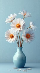 White flowers in vase