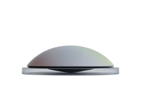 Sleek gray device isolated on transparent background