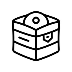 abdomen guard box icon vector art illustration.