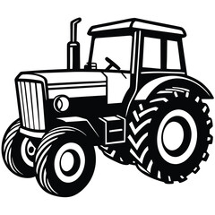 tractor on white background