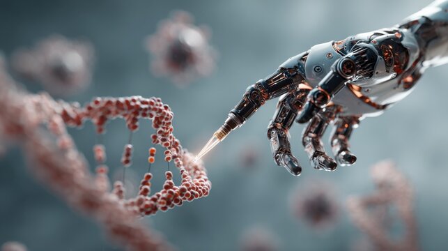 robotic hand dna manipulation science - Powered by Adobe