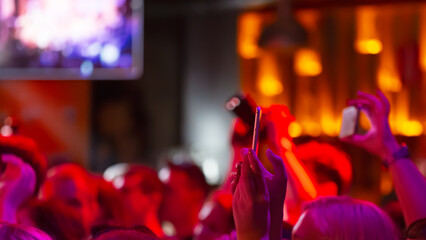 Concert Crowd Capturing Moment on Phone