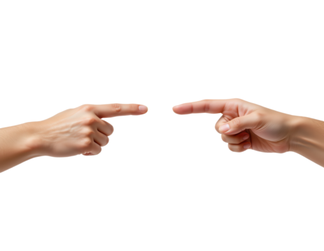 Human Hands Reaching Out for Connection and Communication Concept