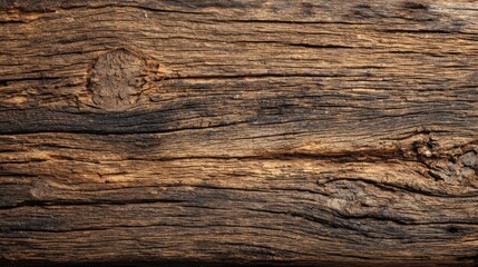 The surface features intricate textures and unique patterns, reflecting the natural aging process of wood. The warm tones highlight the details in bright daylight.