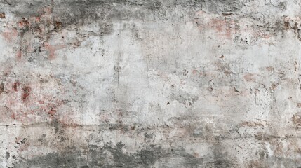 A weathered concrete wall displays an array of textures and colors, telling a story of urban decay. The surface features cracks, peeling paint, and an atmosphere of age and neglect.