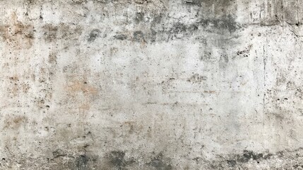 A weathered concrete wall showcases a blend of textures and colors resulting from exposure and time. The surface exhibits various marks and unevenness that create visual interest.