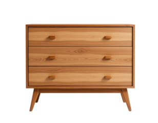 Modern Wooden Chest of Drawers with Three Spacious Drawers