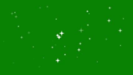 Glitter stars particles background overlay, twinkling starry night sky, looping animation, luxury white glitter sparkles trail, magic dust, pixie dust path, christmas stars on green screen background. - Powered by Adobe