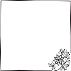 Obraz premium abstract floral background with frame