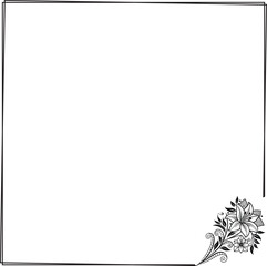 frame for text with flowers