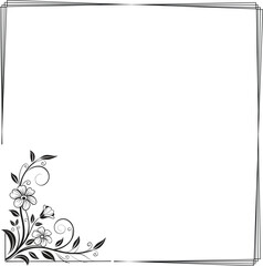 abstract floral frame