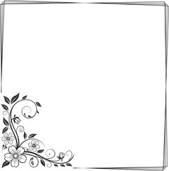 Fototapeta premium abstract floral frame
