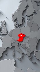 3D map highlighting Switzerland (1)