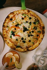 pizza with mushrooms