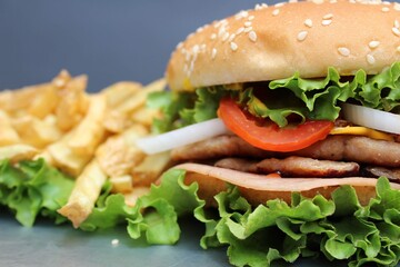 Hamburguesa y sus ingredientes