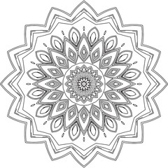 Fototapeta premium Geometric Mandalas Coloring Collection for adults and kids